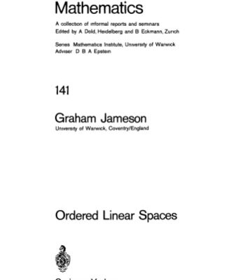 خرید و دانلود نسخه کامل کتاب Ordered linear spaces