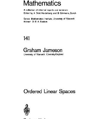 خرید و دانلود نسخه کامل کتاب Ordered Linear Spaces
