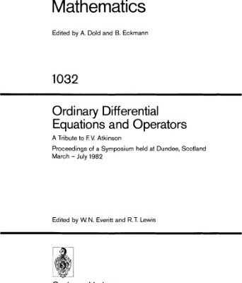 خرید و دانلود نسخه کامل کتاب Ordinary Differential Equations and Operators