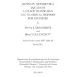 خرید و دانلود نسخه کامل کتاب Ordinary Differential Equations, Laplace Transform and Numerical Methods
