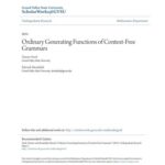 خرید و دانلود نسخه کامل کتاب Ordinary Generating Functions of Context-Free Grammars