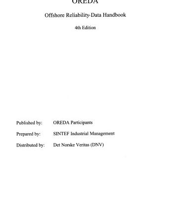 خرید و دانلود نسخه کامل کتاب OREDA – Offshore Reliability Data Handbook 2002 – 4th Edition
