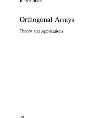 خرید و دانلود نسخه کامل کتاب Orthogonal Arrays : Theory and Applications (Springer Series in Statistics)