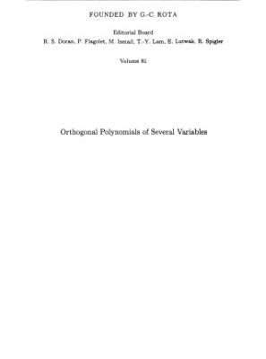 خرید و دانلود نسخه کامل کتاب Orthogonal Polynomials of Several Variables (Encyclopedia of Mathematics and its Applications)
