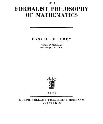 خرید و دانلود نسخه کامل کتاب Outlines of a Formalist Philosophy of Mathematics