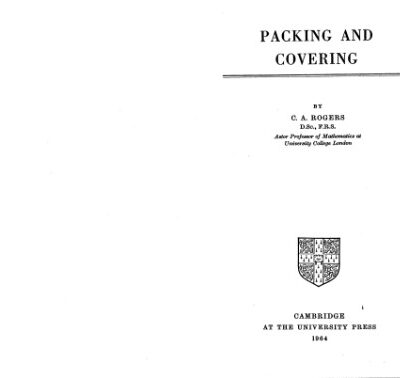 خرید و دانلود نسخه کامل کتاب Packing and Covering