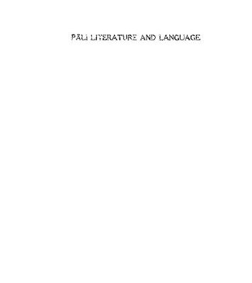 خرید و دانلود نسخه کامل کتاب Pāli Language and Literature