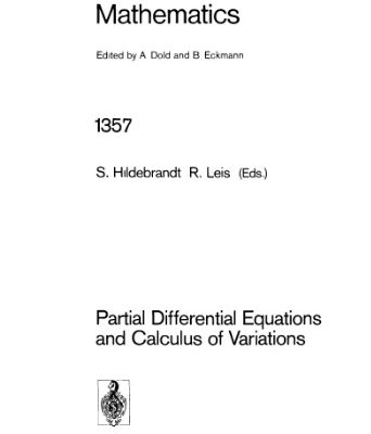 خرید و دانلود نسخه کامل کتاب Partial Differential Equations and Calculus of Variations