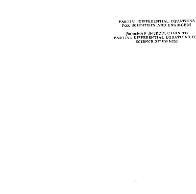 خرید و دانلود نسخه کامل کتاب Partial Differential Equations for Scientists and Engineers