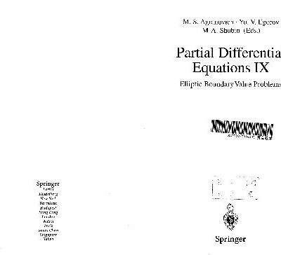 خرید و دانلود نسخه کامل کتاب Partial Differential Equations IX: Elliptic Boundary Value Problems