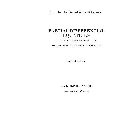 خرید و دانلود نسخه کامل کتاب Partial differential equations with Fourier series and BVP. Student solutions manual