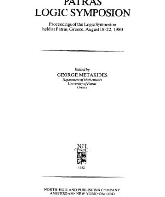 خرید و دانلود نسخه کامل کتاب Patras logic symposion: Proceedings Patras, 1980