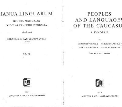 خرید و دانلود نسخه کامل کتاب Peoples  and Languages of the Caucasus.  A Synopsis.