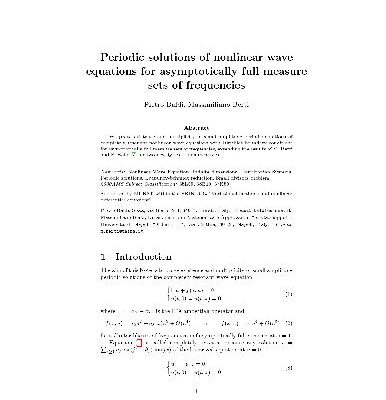 خرید و دانلود نسخه کامل کتاب Periodic solutions of nonlinear wave equations for asymptotically full measure sets of frequencies