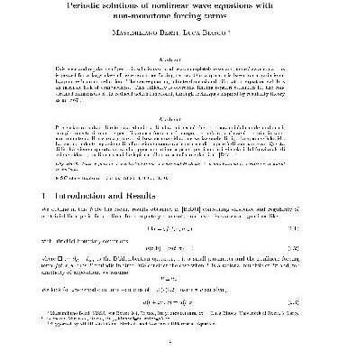 خرید و دانلود نسخه کامل کتاب Periodic solutions of nonlinear wave equations with non-monotone forcing terms