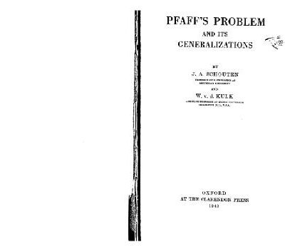 خرید و دانلود نسخه کامل کتاب Pfaff’s problem and its generalizations