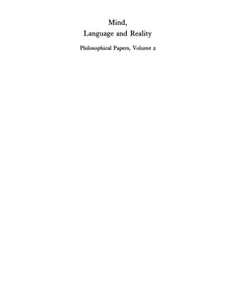 خرید و دانلود نسخه کامل کتاب Philosophical Papers, Volume 2: Mind, Language and Reality