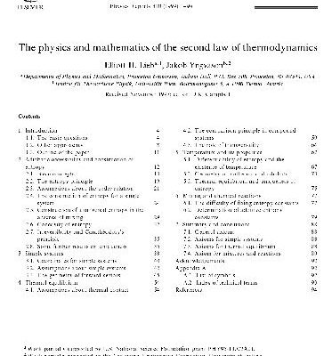 خرید و دانلود نسخه کامل کتاب Physics and mathematics of the 2nd law of thermodynamics