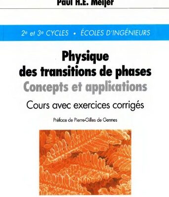 خرید و دانلود نسخه کامل کتاب Physique des transitions de phase : Concepts et applications – Cours et exercices corrigés, 2e éd.