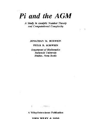 خرید و دانلود نسخه کامل کتاب Pi and the AGM: a study in analytic number theory and computational complexity