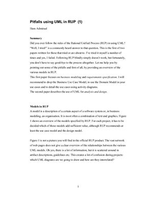 خرید و دانلود نسخه کامل کتاب Pitfalls using UML in RUP