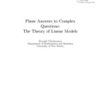 خرید و دانلود نسخه کامل کتاب Plane answers to complex questions: the theory of linear models
