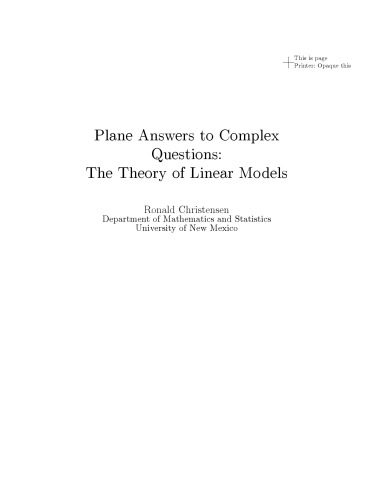 خرید و دانلود نسخه کامل کتاب Plane answers to complex questions: the theory of linear models_68a023777fe73.jpeg خرید و دانلود نسخه کامل کتاب Plane answers to complex questions: the theory of linear models