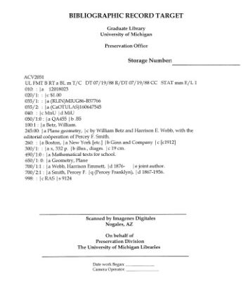 خرید و دانلود نسخه کامل کتاب Plane geometry