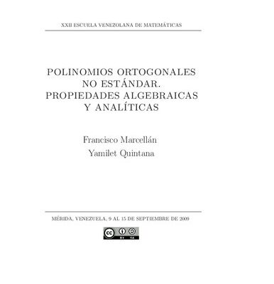 خرید و دانلود نسخه کامل کتاب Polinomios ortogonales no estándar. Propiedades algebraicas y analíticas