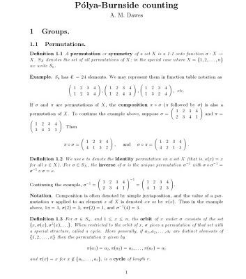 خرید و دانلود نسخه کامل کتاب Pólya-Burnside counting [Lecture notes]