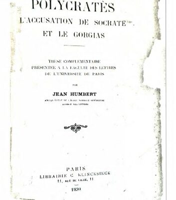 خرید و دانلود نسخه کامل کتاب Polycratès. L’accusation de Socrate et le Gorgias