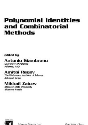 خرید و دانلود نسخه کامل کتاب Polynomial identities and combinatorial methods