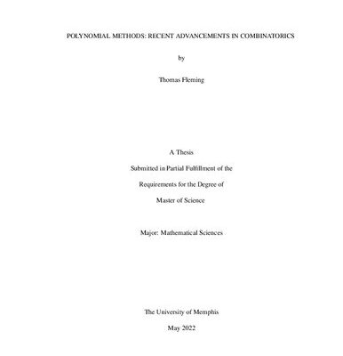 خرید و دانلود نسخه کامل کتاب Polynomial Methods: Recent Advancements in Combinatorics