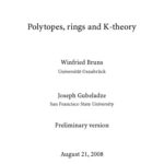 خرید و دانلود نسخه کامل کتاب Polytopes, rings, and K-theory