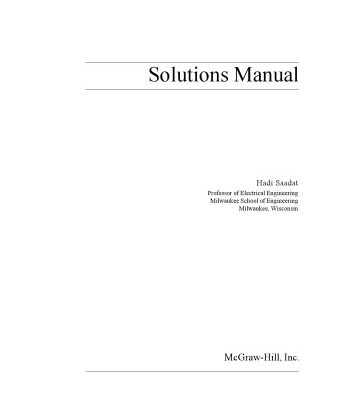 خرید و دانلود نسخه کامل کتاب Power Systems Analysis – 2nd Edition