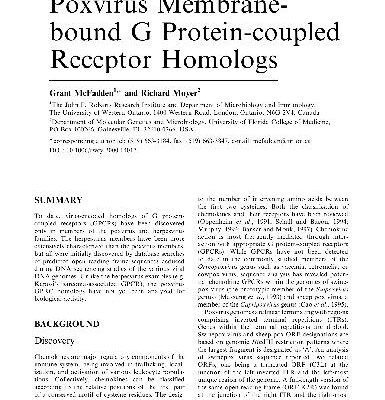 خرید و دانلود نسخه کامل کتاب Poxvirus Membrane-bound G Protein-coupled Receptor Homologs