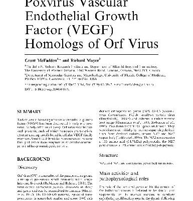 خرید و دانلود نسخه کامل کتاب Poxvirus Vascular Endothelial Growth Factor (VEGF) Homologs of Orf Virus