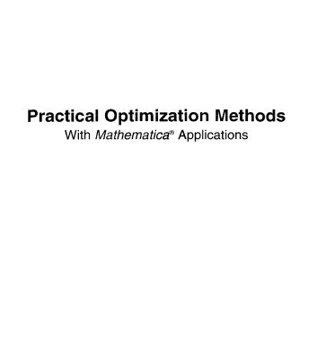 خرید و دانلود نسخه کامل کتاب Practical optimization methods with Mathematica applications