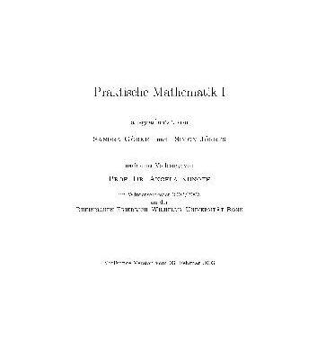 خرید و دانلود نسخه کامل کتاب Praktische Mathematik I 001