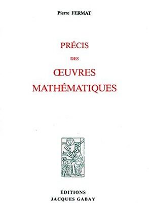 خرید و دانلود نسخه کامل کتاب Precis des uvres mathematiques