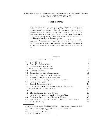 خرید و دانلود نسخه کامل کتاب Primer on Riemannian geometry and stochastic analysis on path spaces