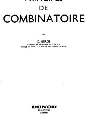 خرید و دانلود نسخه کامل کتاب Principes de combinatoire