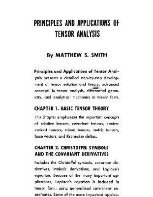 خرید و دانلود نسخه کامل کتاب Principles and Applications of Tensor Analysis