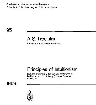 خرید و دانلود نسخه کامل کتاب Principles of Intuitionism