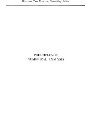 خرید و دانلود نسخه کامل کتاب Principles of numerical analysis