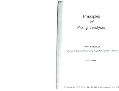 خرید و دانلود نسخه کامل کتاب Principles of Piping Analysis
