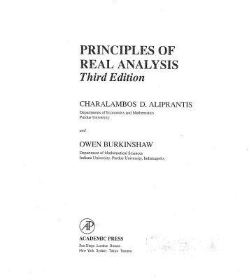 خرید و دانلود نسخه کامل کتاب Principles of Real Analysis