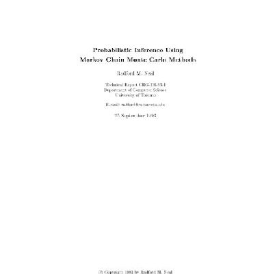خرید و دانلود نسخه کامل کتاب Probabilistic Inference Using Markov Chain Monte Carlo Methods
