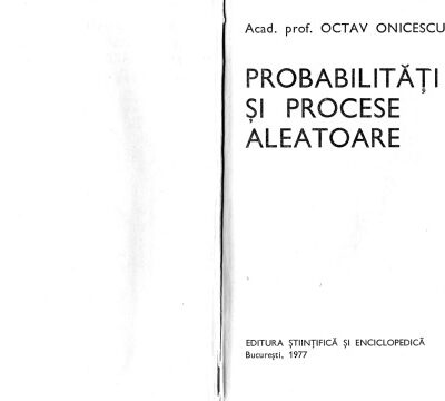 خرید و دانلود نسخه کامل کتاب Probabilități și procese aleatoare