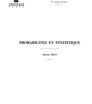 خرید و دانلود نسخه کامل کتاب Probabilités et statistique